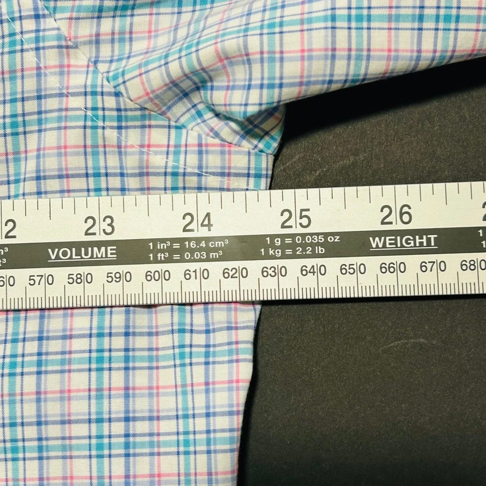 Lauren Ralph Lauren XL Mens Dress Shirt Plaid Stretch Regular Fit‎ 17 36/37
